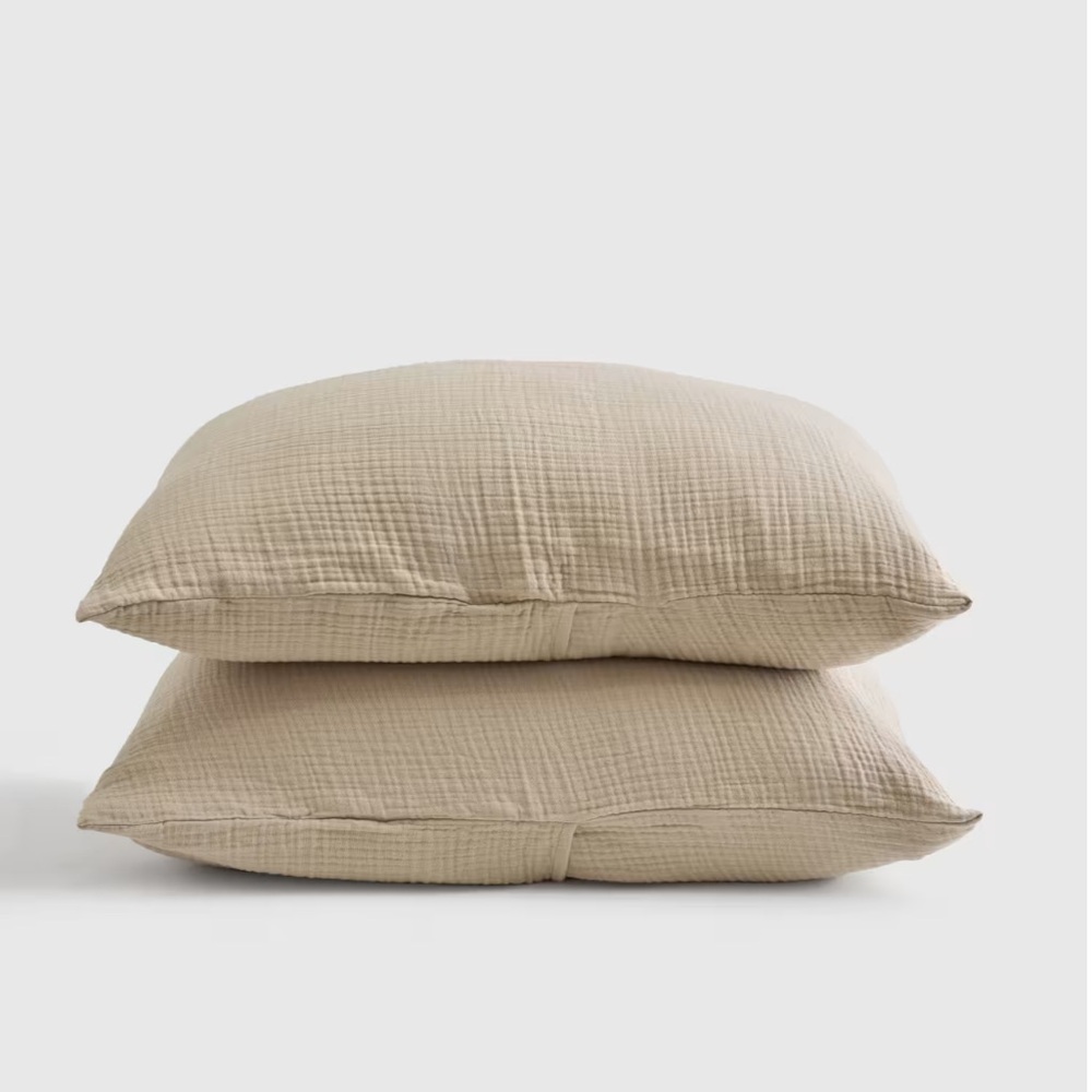 NWOT QUINCE Organic Airy Gauze Sham Set King Dune 6094